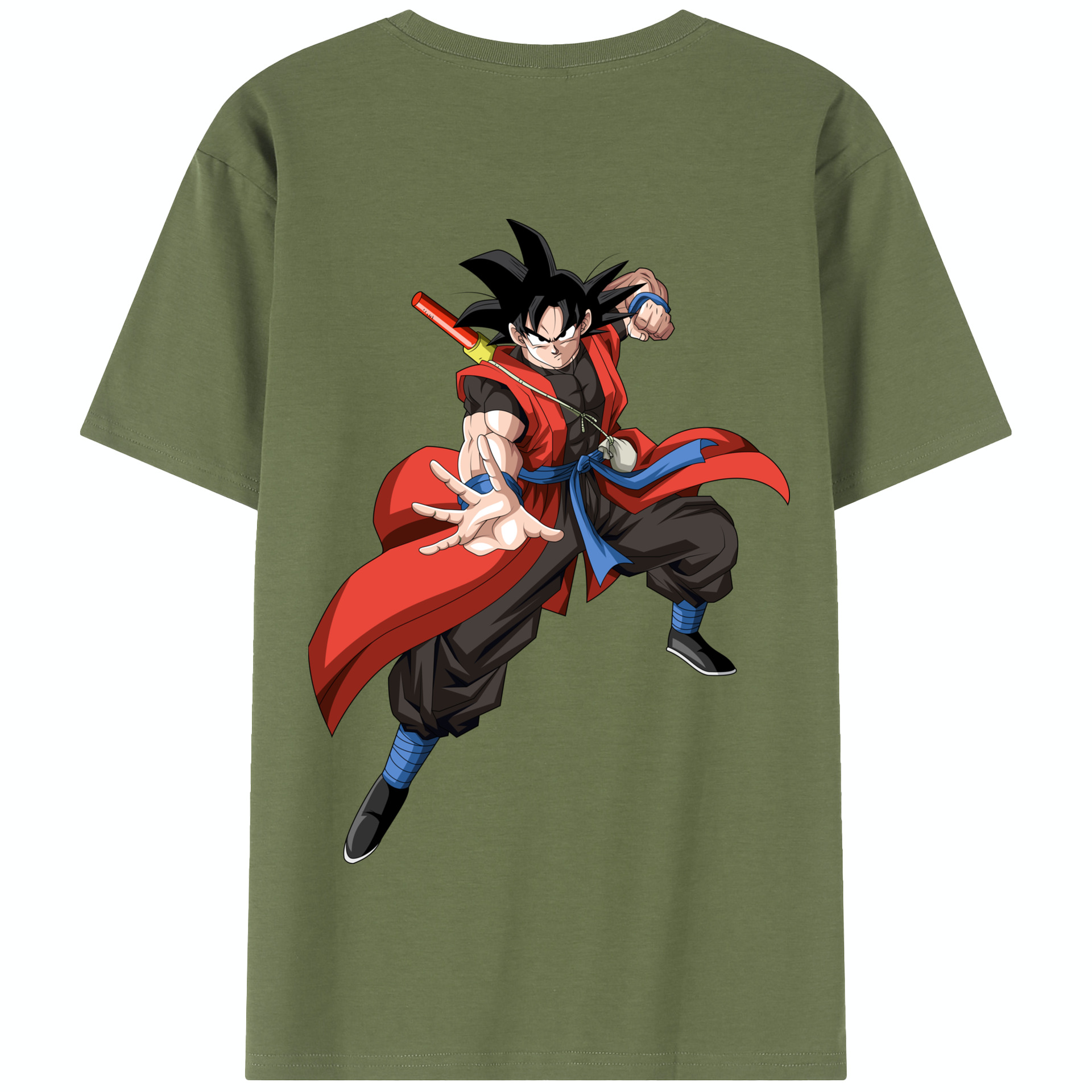 （画像用） ドラゴンボール 孫悟空（そん ごくう）Son Goku カカロット DRAGON BALL Kakarotto 綿100％半袖Tシャツ（背面プリント）